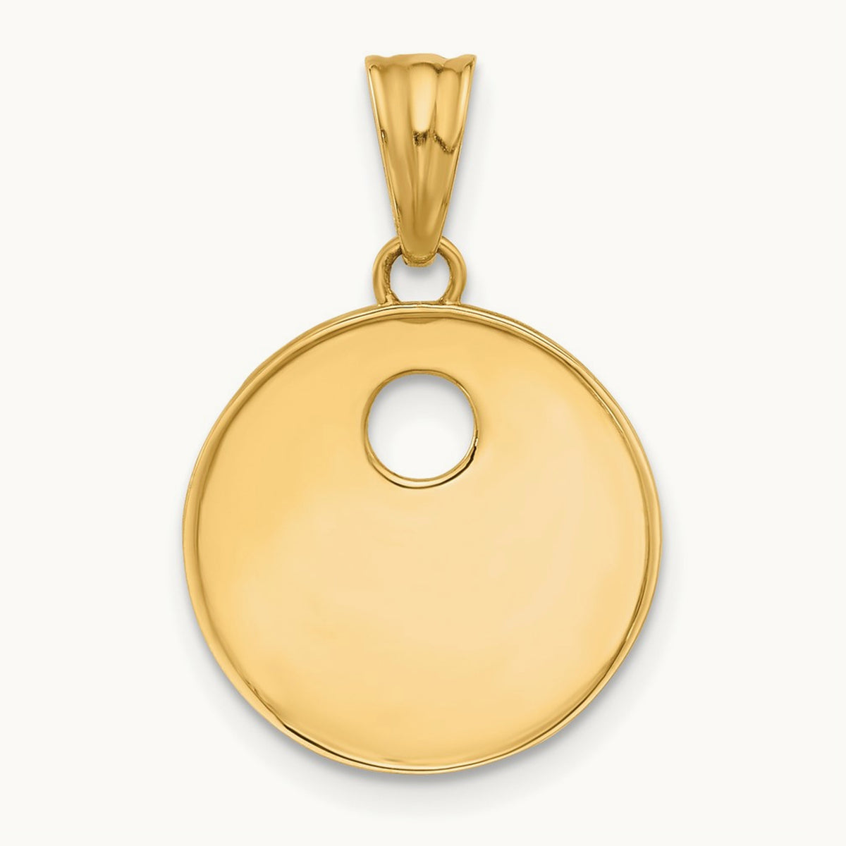 Polished Enameled Sun and Stars Pendant, 14K