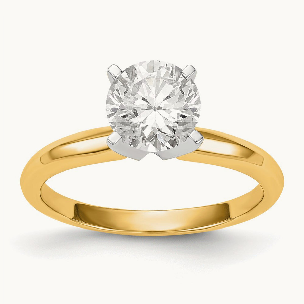 5/8ct. Lightweight Knife Edge Half-Round Mounting, 14K Two-tone