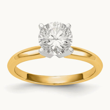 5/8ct. Lightweight Knife Edge Half-Round Mounting, 14K Two-tone