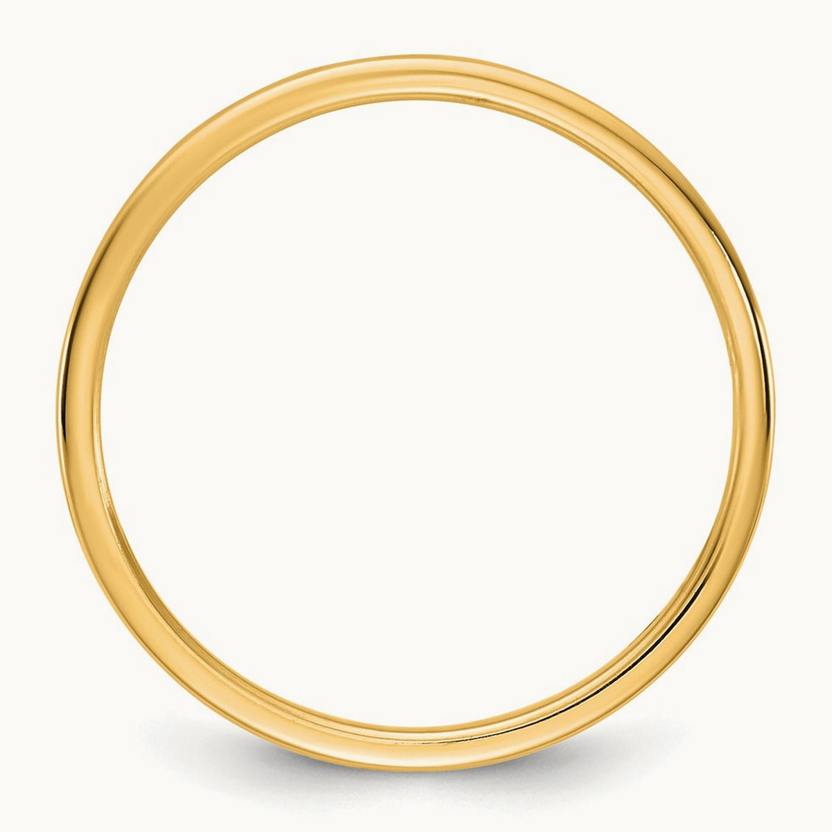 Lightweight Flat Band, 1.5mm, 10K Yellow Gold