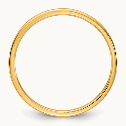 Lightweight Flat Band, 1.5mm, 10K Yellow Gold