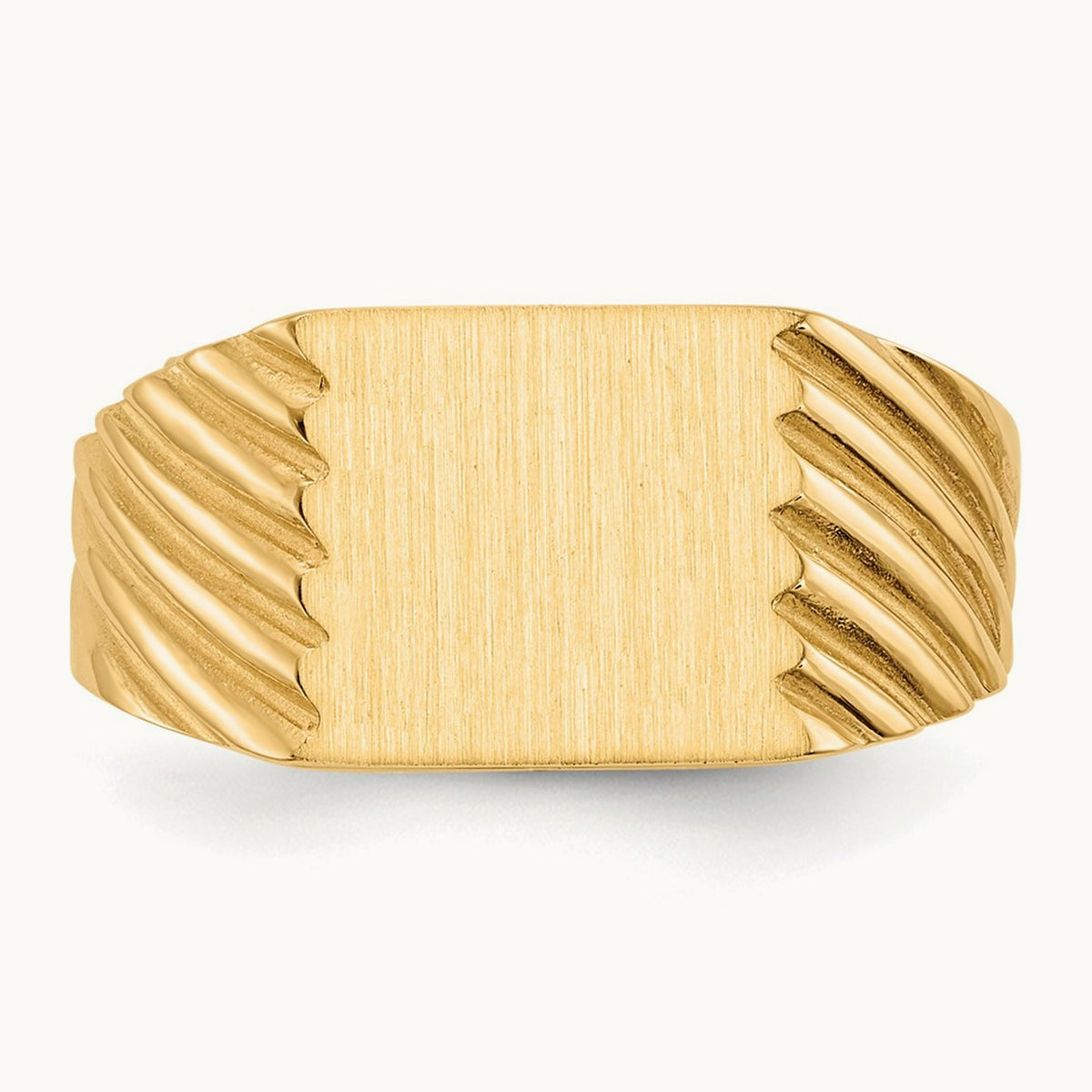 9.0x9. Closed Back Signet Ring, 0mm, 14K