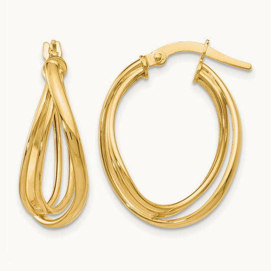 Polished Twist Hoop Earrings — Leslie's — photo set