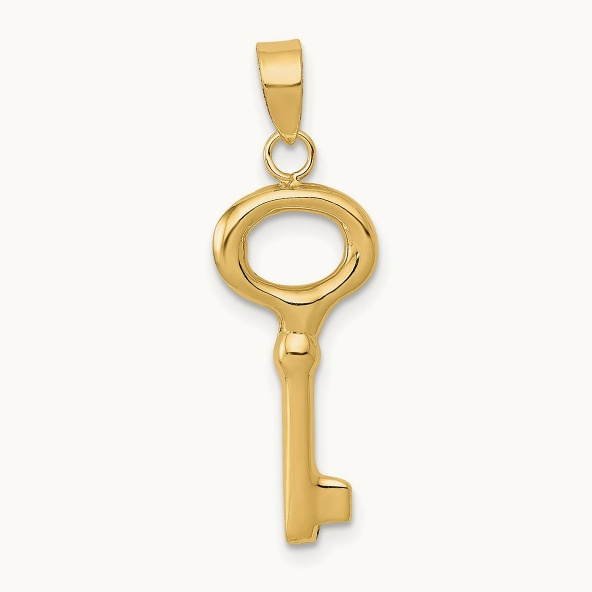 Polished 3-D Key Charm — 28mm