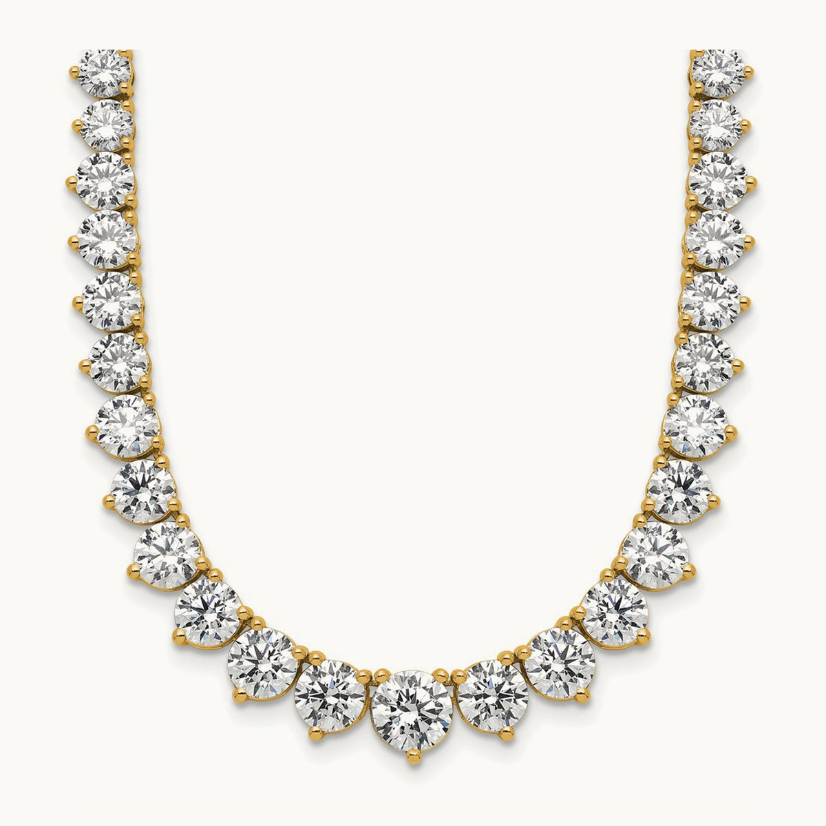 Graduated Tennis Necklace, 26.75 ct tw Lab-Grown Diamond
