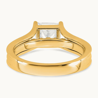 Princess Engagement Ring, 1.75-3.00 ct tw Lab-Grown Diamond — 1 7/8 ct, 14K Yellow Gold