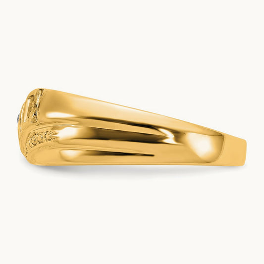 AA Diamond men's ring, 14K