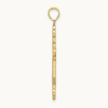 Multi Color Enameled Cross Charm, 14K