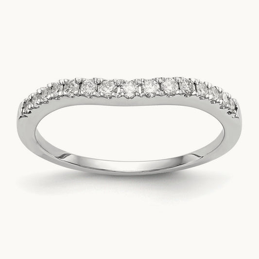 Diamond Wedding Band, 14K White Gold