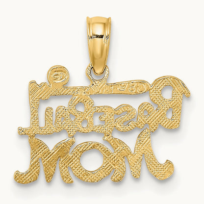 BASEBALL MOM Charm, 14K