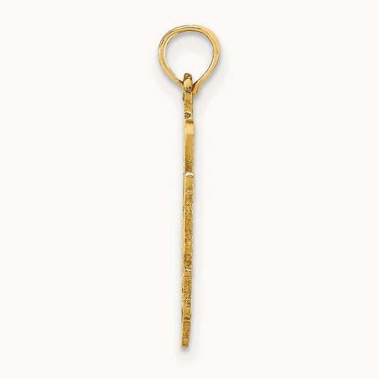 Solid West Virginia State Pendant, 14K