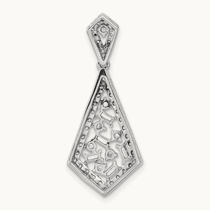 Polished Fancy Dangle Diamond Chain Slide, 14K White Gold