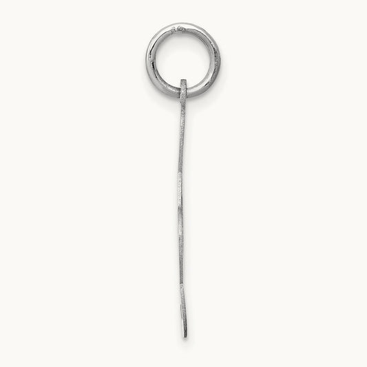Polished Treble Clef Charm, 14K White Gold