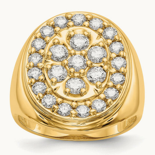 AA Diamond men's ring, 14K