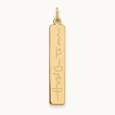 Signature Bar Charm, 14K Yellow Gold