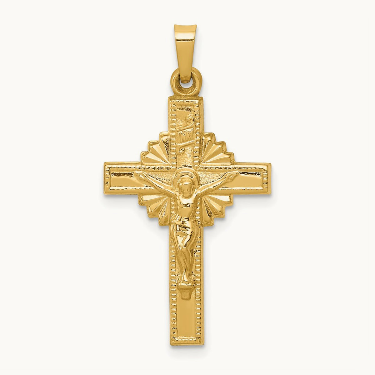 INRI Hollow Crucifix Pendant — photo set
