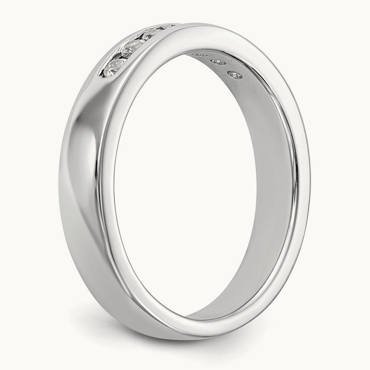 7- Stone Closed Channel Band Mounting, 1.9mm, 14K White Gold