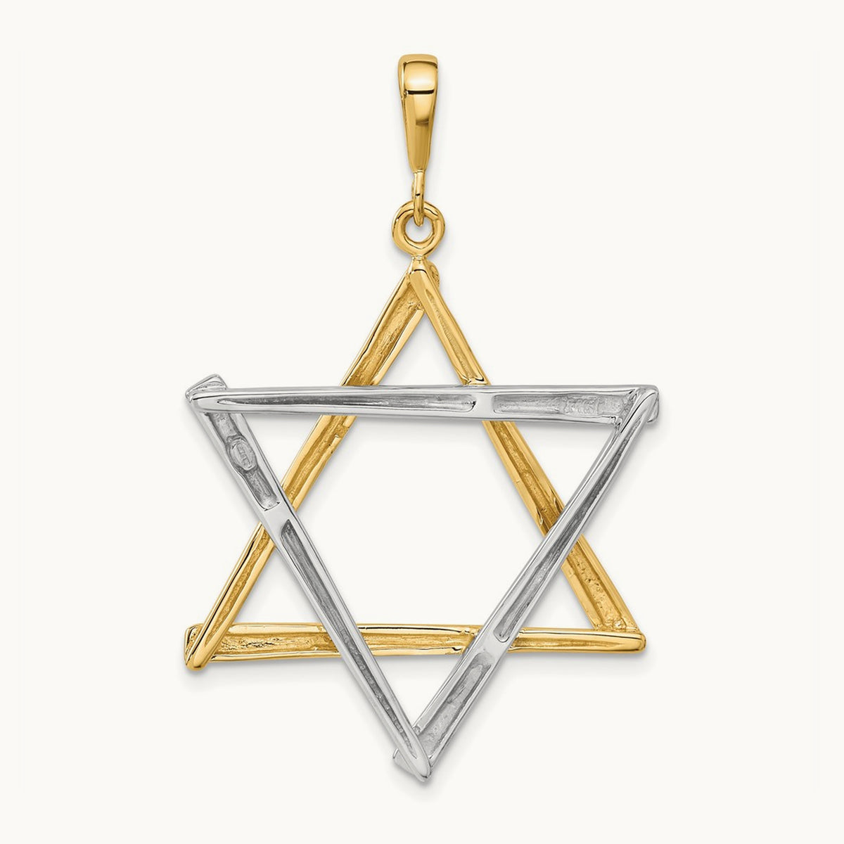 Star Of David Pendant, 14K Two-tone