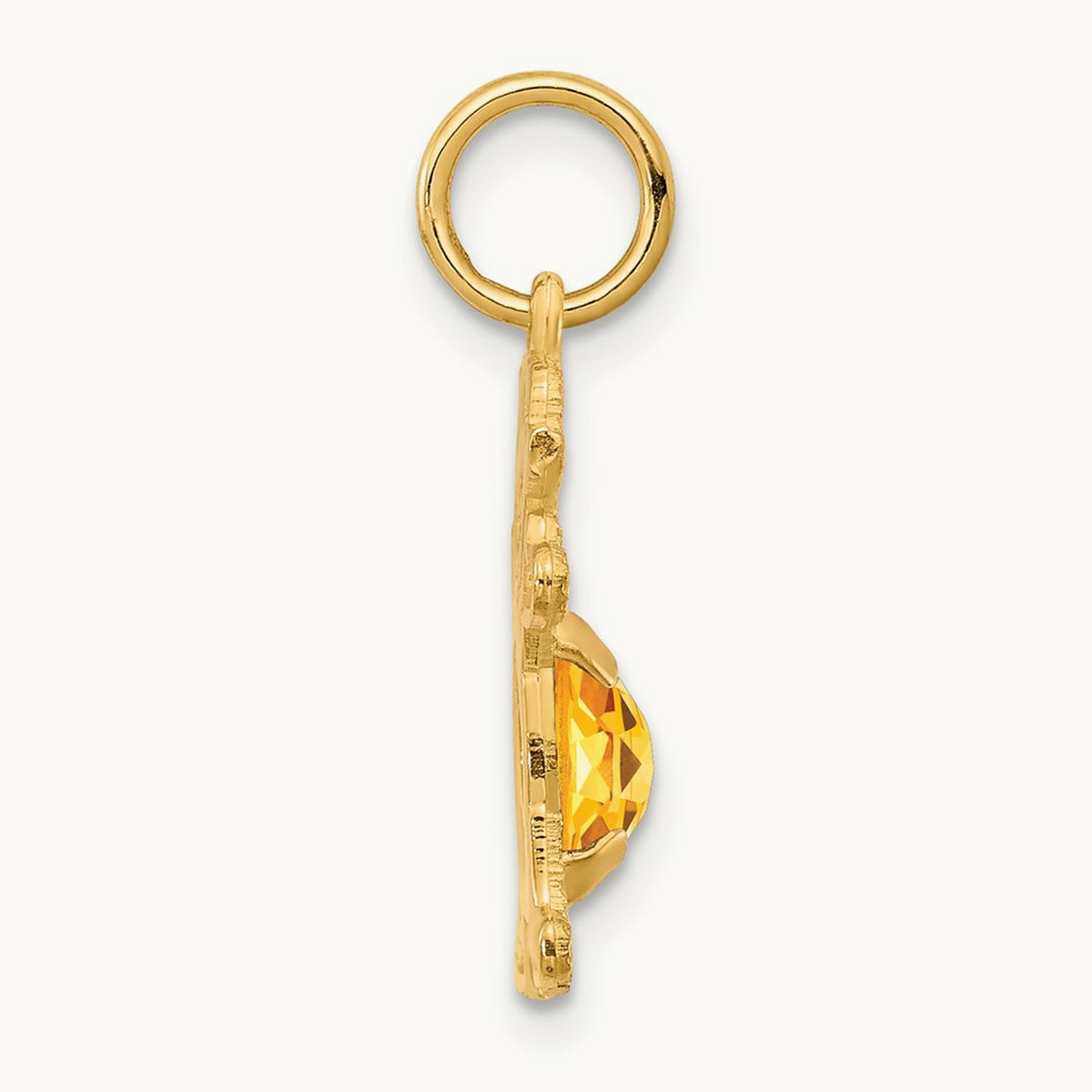 Girl 6x4 Oval Genuine Citrine-November — 14K Yellow Gold