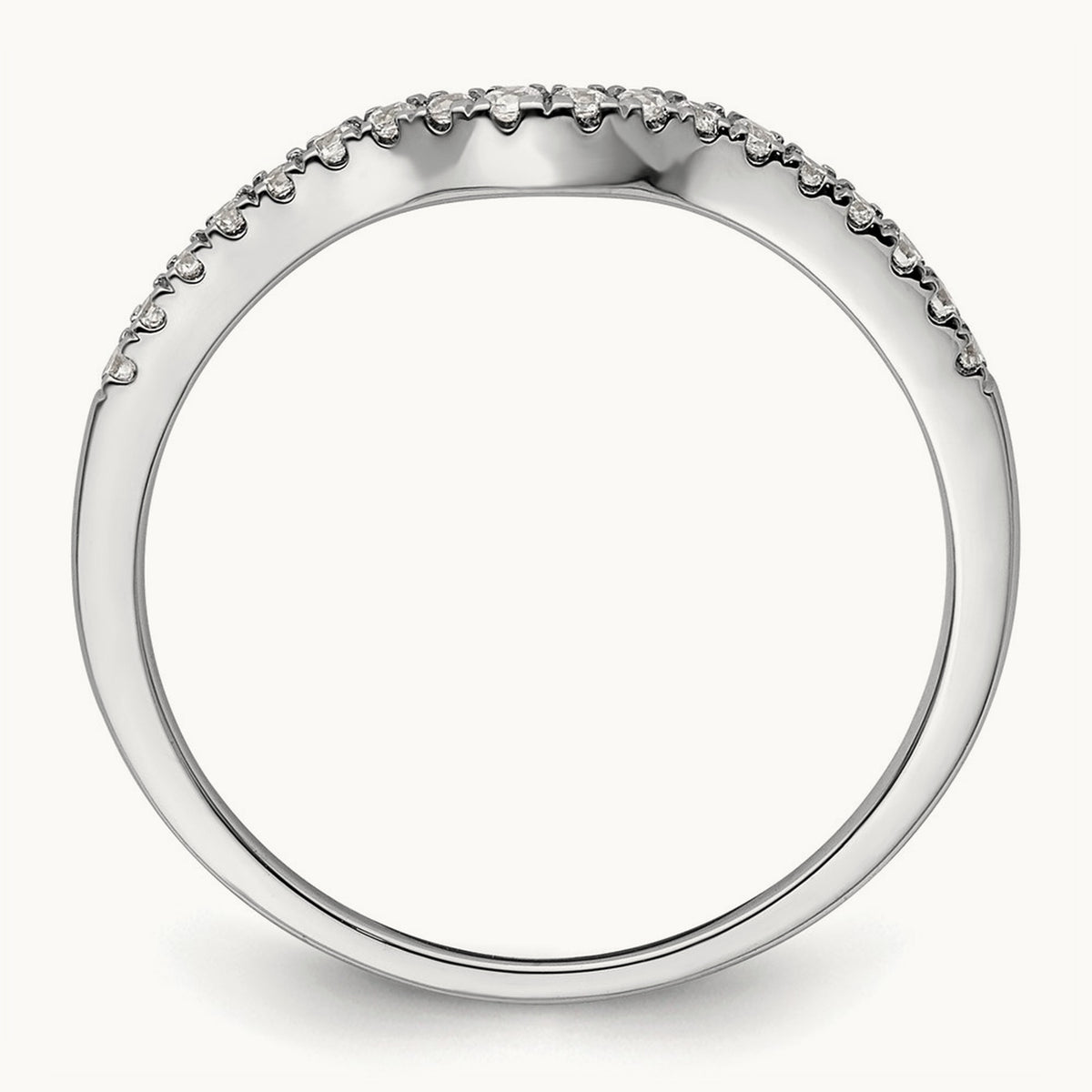 Diamond Wedding Band, 14K White Gold