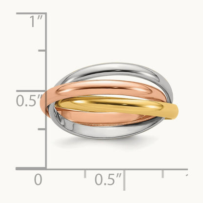 Tri-color Polished Rolling Ring — photo set