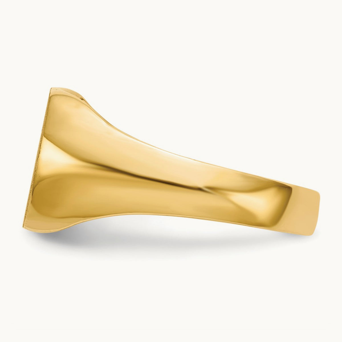 12.0x10. Closed Back Signet Ring, 5mm, 14K