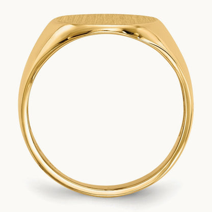 Open Back Mens Signet Ring — photo set