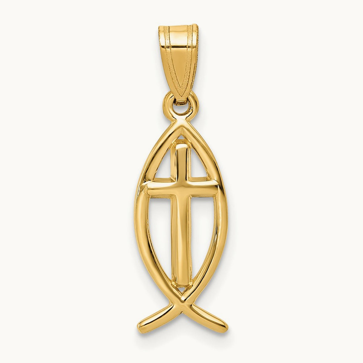 Ichthus Fish Pendant — 25mm