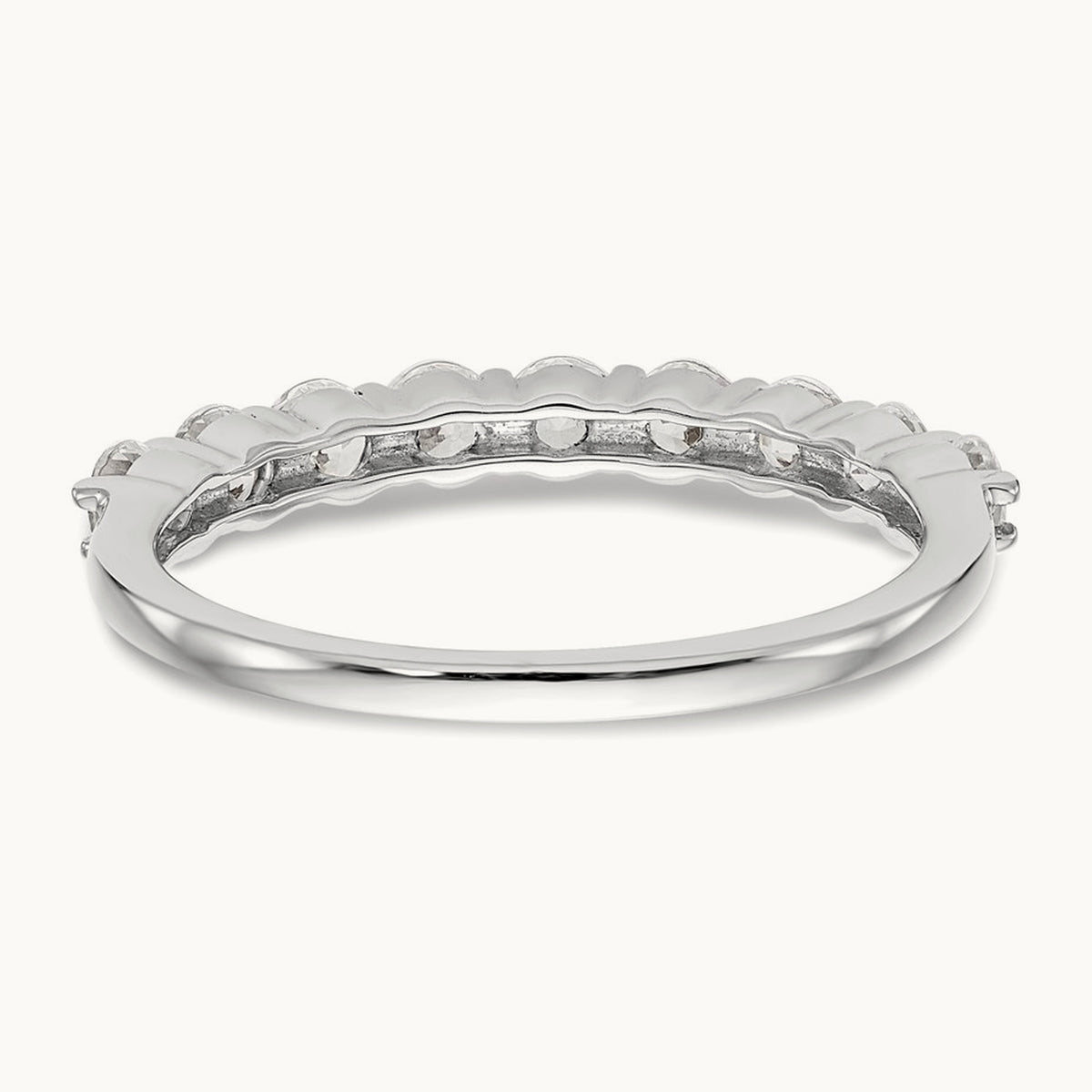 Diamond Wedding Band, 14K White Gold