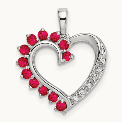 Ruby and Diamond Heart Pendant — photo set