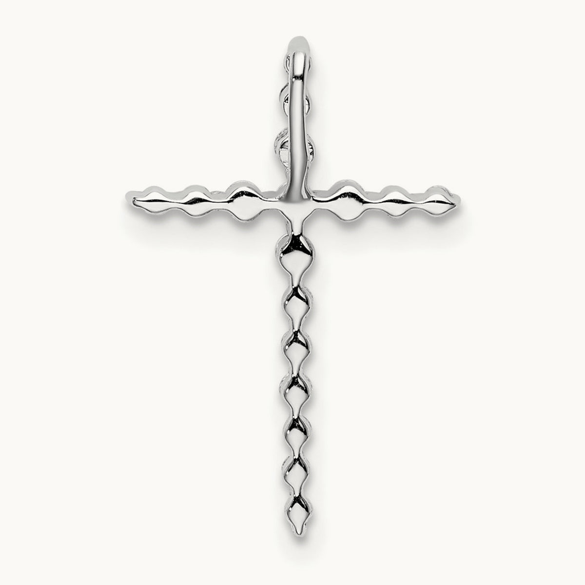 Cross Chain Slide Pendant, 0.15 ct tw Lab-Grown Diamond