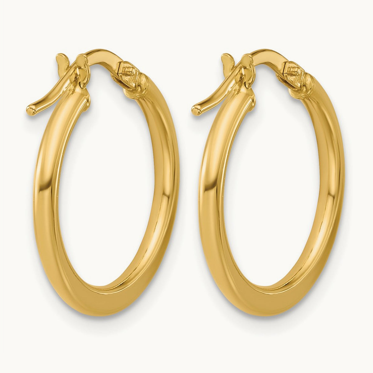 Polished Round Hoop Earrings — Leslie's — 20mm