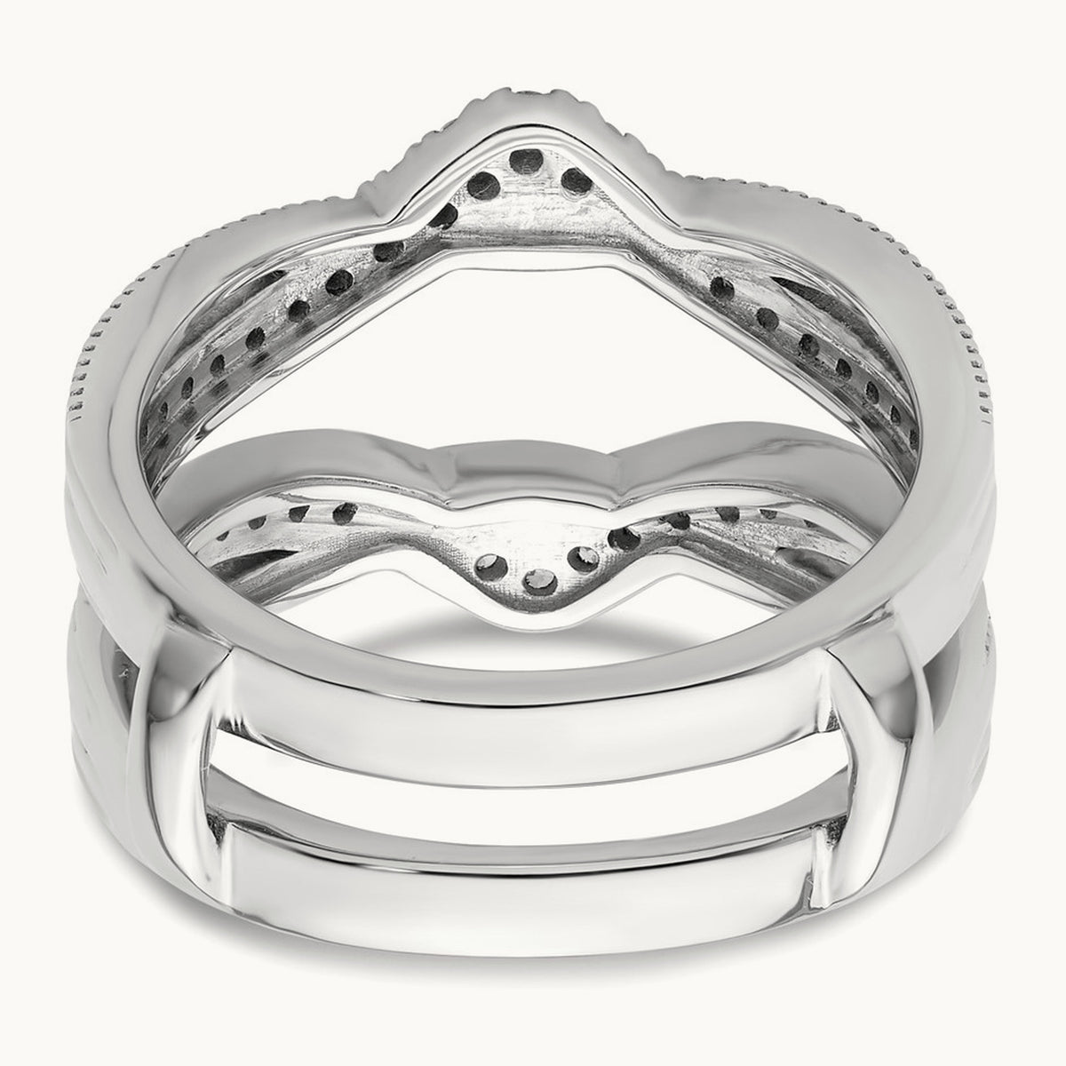 Miligrain Diamond Guard, 14K White Gold