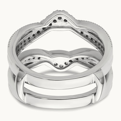 Miligrain Diamond Guard, 14K White Gold