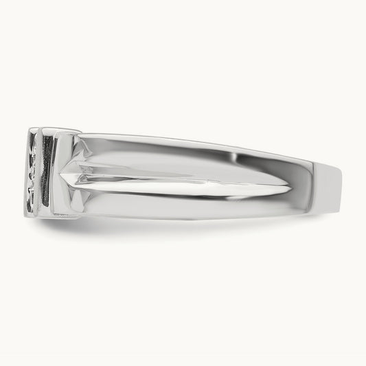 Polished and Satin Men's Wedding Band, 0.25 ct tw