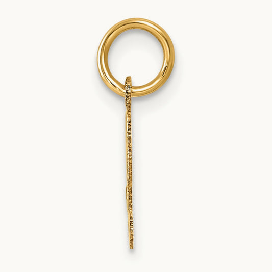 Small Script Letter L Initial Charm, 14K