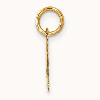 Small Script Letter L Initial Charm, 14K