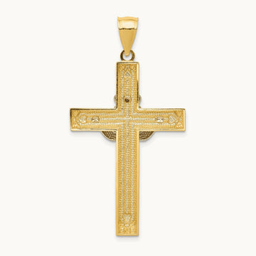Claddagh Cross Pendant, 14K Two-tone