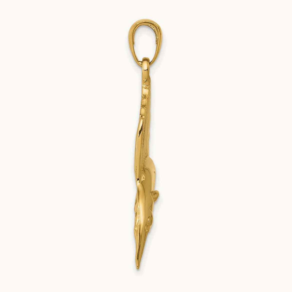 Polished Sailfish Pendant — 37mm