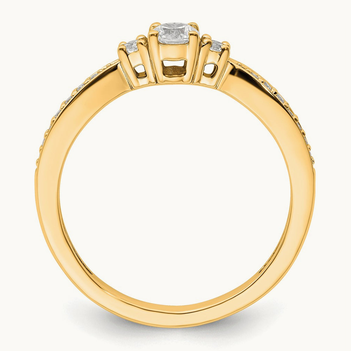 Petite Engagement Ring, 0.25 ct tw Lab-Grown Diamond — 10K Yellow Gold