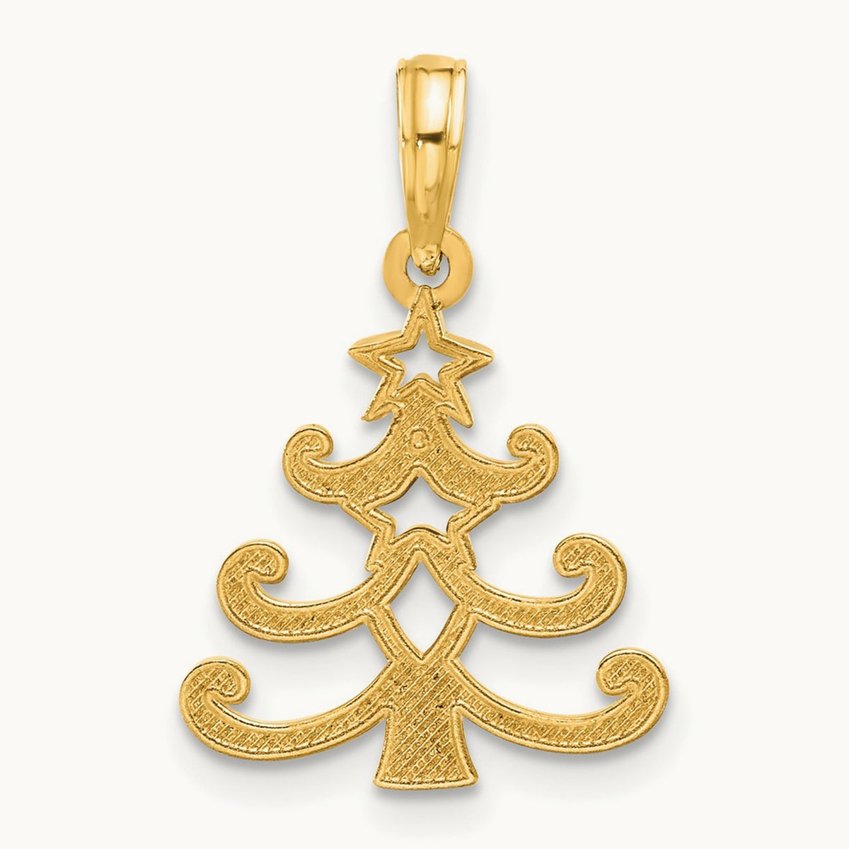 Polished Christmas Tree Pendant — 17.5mm