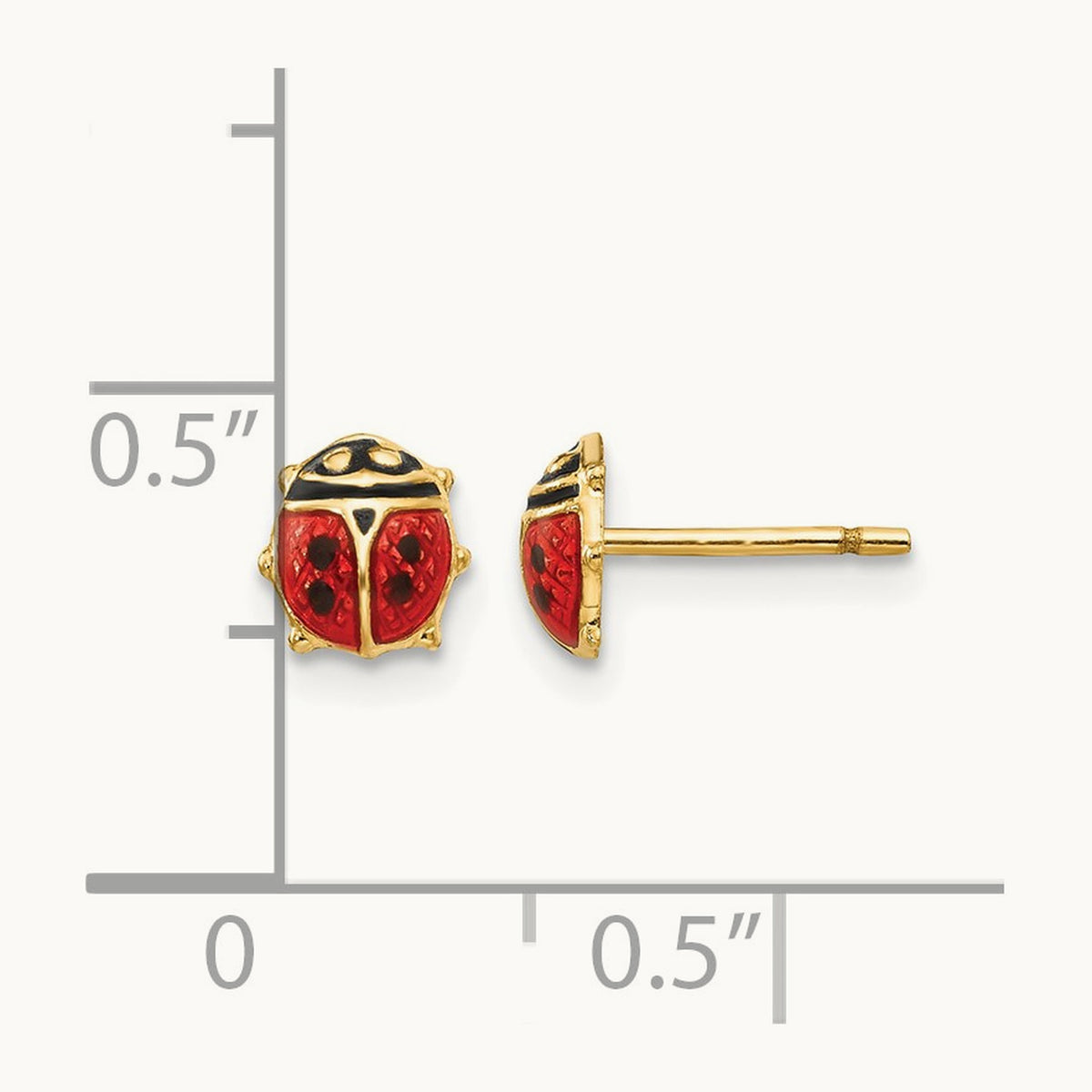 Madi K Enamel Ladybug Post Earrings — photo set