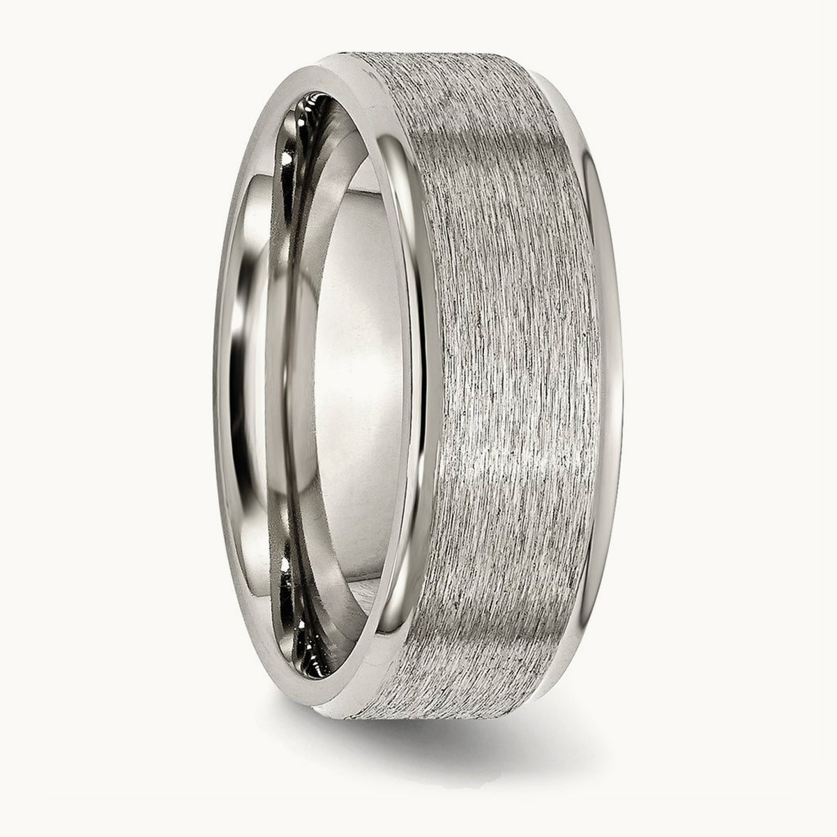 Polished with Grain Finish Center Ridged Edge Band — photo set