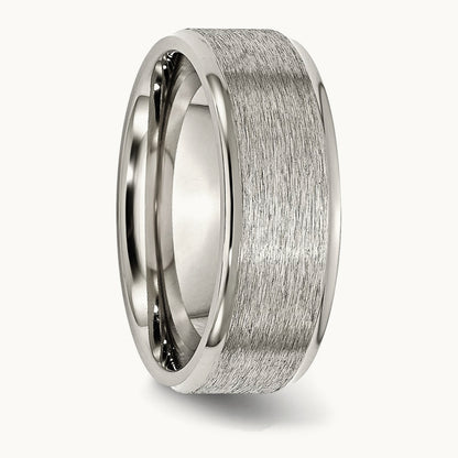 Polished with Grain Finish Center Ridged Edge Band — photo set