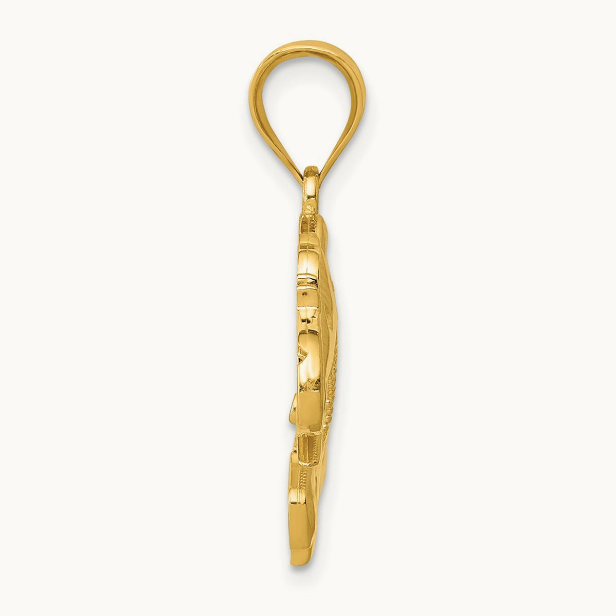 Filigree Elephant Pendant, 14K