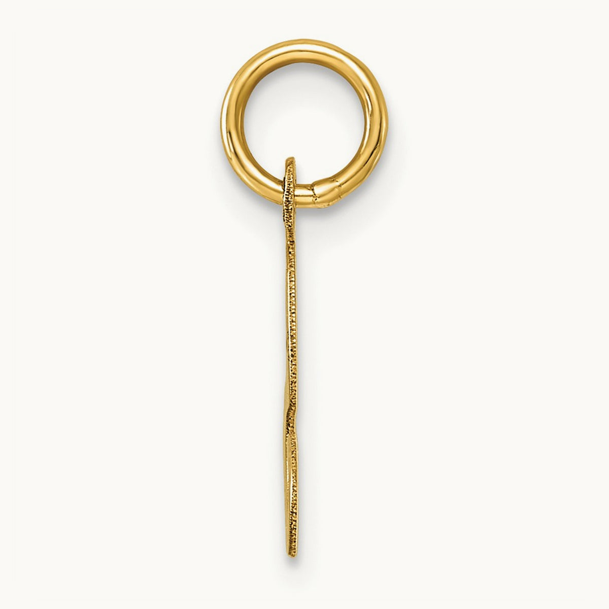 Small Script Letter S Initial Charm, 14K