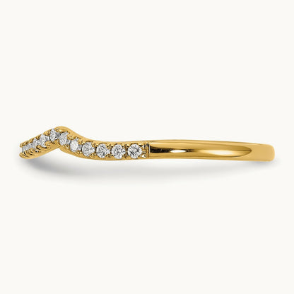 Contoured Wedding Band, 0.15 ct tw
