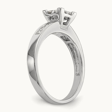 Complete Diamond Cluster Engagement Ring — photo set