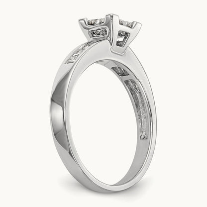 Complete Diamond Cluster Engagement Ring — photo set