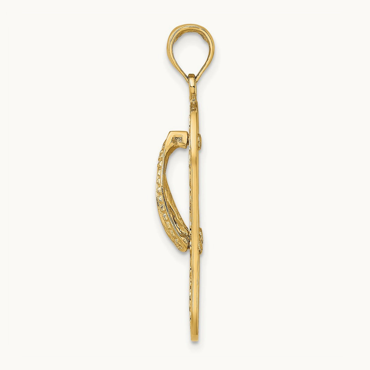 Triple Turtle Flip-Flop Charm — 14K Yellow Gold